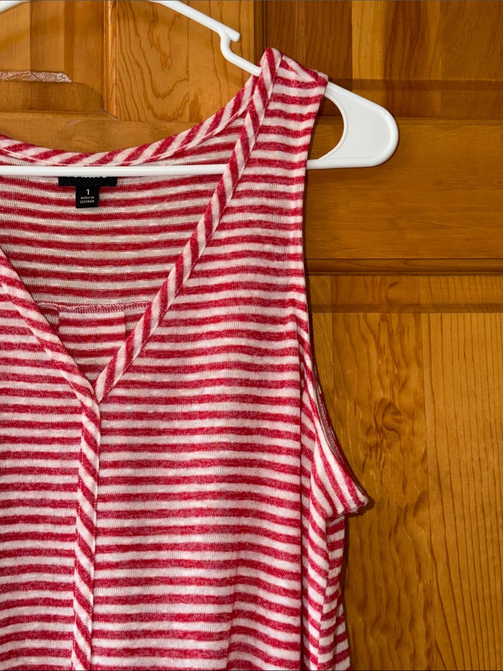 torrid Red and White Striped V-Neck Tank